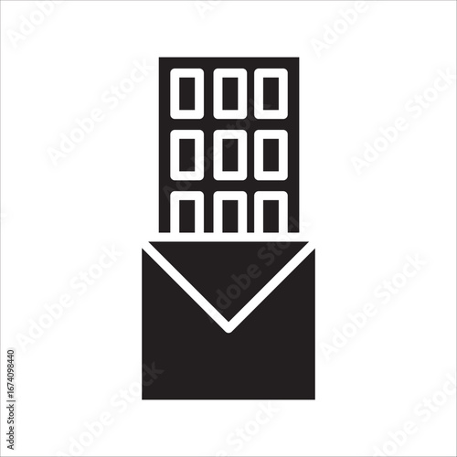 Icon chocolate, bitten chocolate bar in opened red wrap , dessert, vector illustration in flat style, Chocolate bar on white background. Milk chocolate bar