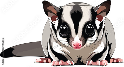 Cute cartoon a illustrator vector sugar glider