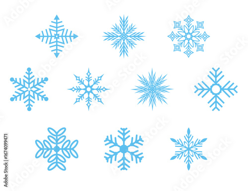 Snowflakes Illustration Set