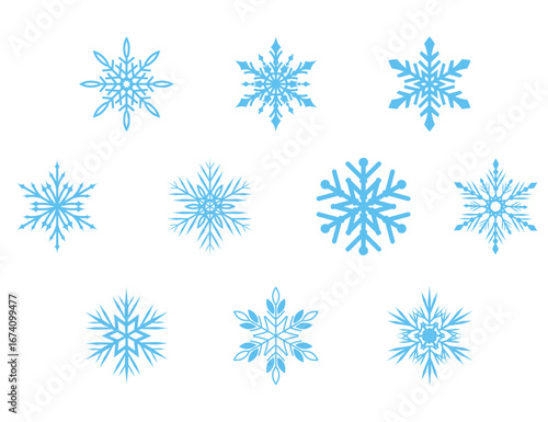 Snowflakes Illustration Set