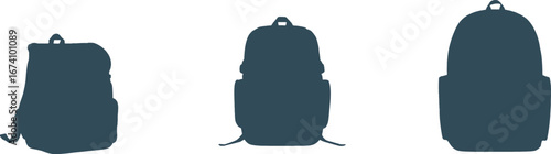 Backpack Silhouette Icons rucksack school bag