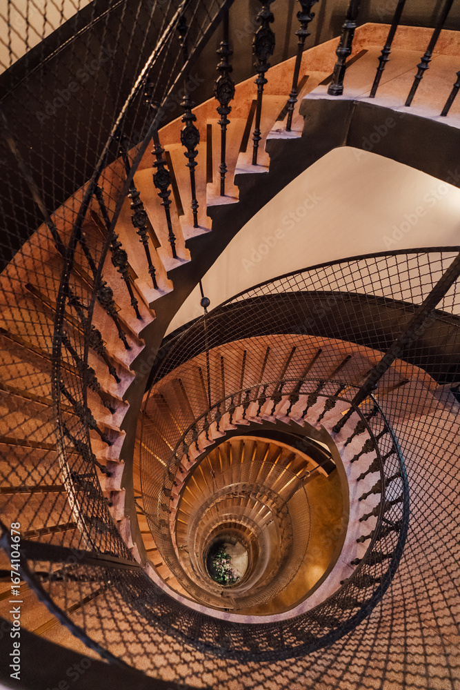 Fototapeta premium Budapest Hungary 21072025 The Spiral Staircases of Budapest