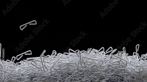 Used Bend Thin Metal Staples Animation Curtain Transition Effect Transparent Background Alpha Channel