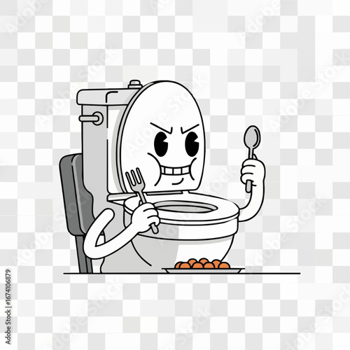 Toilet eating