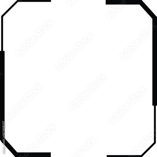 Futuristic Segmented Octagonal Frame HUD Element