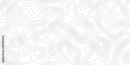 Soft Geometric Map Design Incorporating grey white Topographical Lines, Sea Maps, and Mounted Area Spaces for a Clean White Background