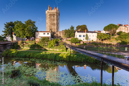 Castle of Oudon in Loire-Atlantique overlooking the Havre river