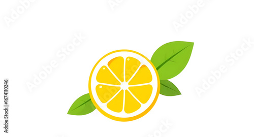 lemon with leaves