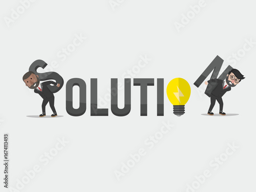 Business Man design Concept Vector Illustration Design with Flat Color Cartoon