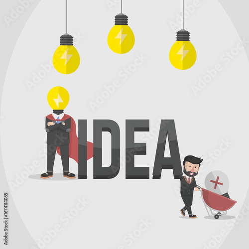 Business Man design Concept Vector Illustration Design with Flat Color Cartoon