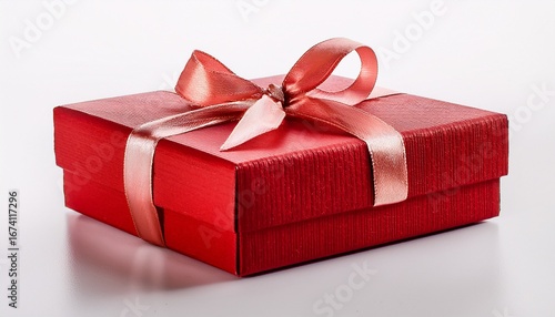 red present box isolated on white background