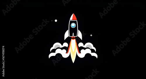 space rocket vector illustration