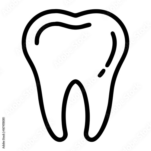 Healthy tooth illustration perfect for dental clinics, healthcare, and medical marketing campaigns