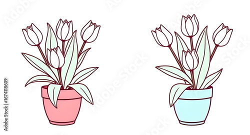 vase with tulips, floral vase illustration, tulips pencil drawing, tulip flower line art, tulip vase outline, blooming tulips drawing, tulip vase doodle, tulip hand sketch, spring flowers in vase, tul