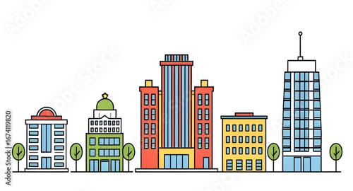 cityscape building icon, government building vector, modern skyscraper, residential building icon, construction building symbol, apartment tower vector, downtown building icon, real estate property ic