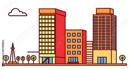 urban building symbol, tower block icon, office tower, cityscape building icon, government building vector, modern skyscraper, residential building icon, construction building symbol, apartment tower 