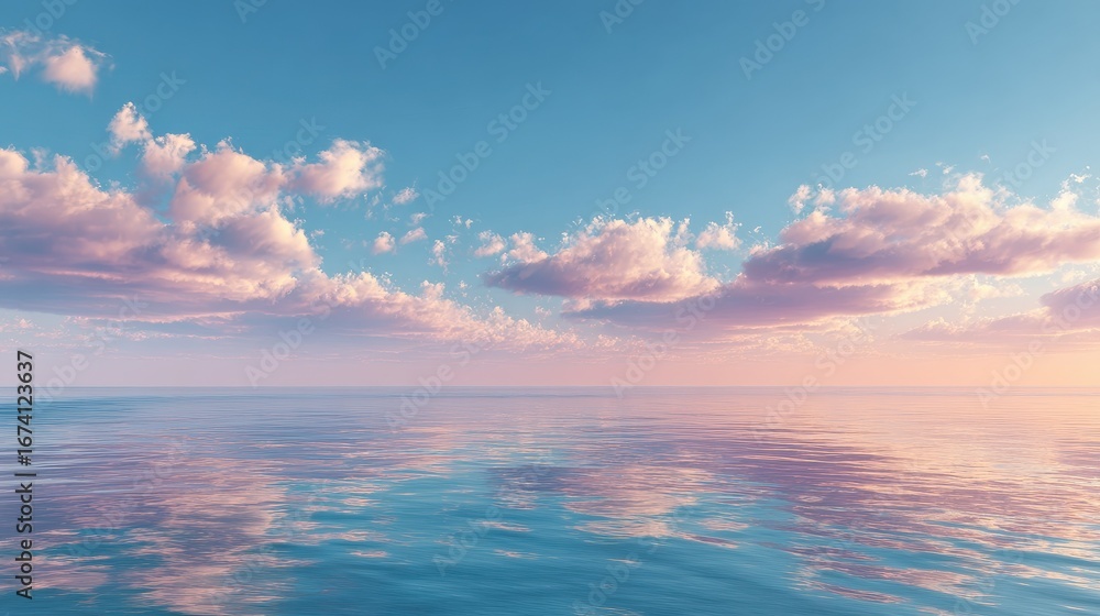Obraz premium perfect sky and water of ocean no logos no brands ar 169