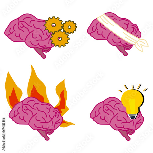 Creative Brain Idea Vector Illustration