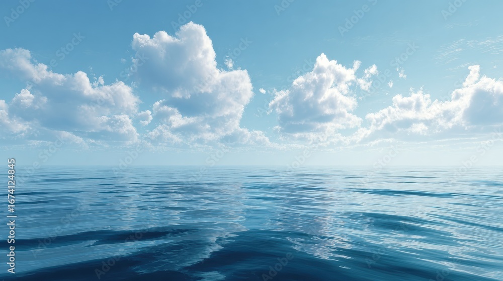 Obraz premium perfect sky and water of ocean no logos no brands ar 169