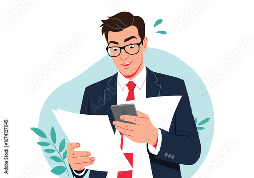 An ambitious professional engaged in financial analysis and digital communication strategy planning