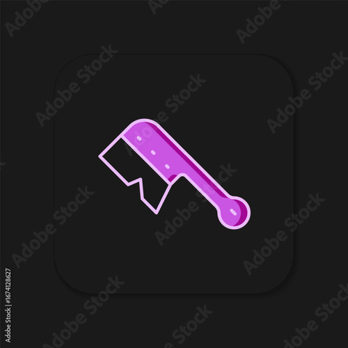 Filled outline Beekeeping brush icon isolated on black background. Tool of the beekeeper. Flat filled outline style with shadow. Vector