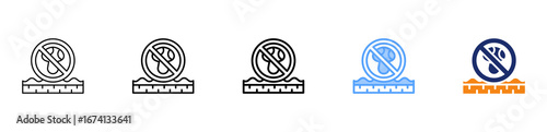 Anti Fungus Icon Different Style Outline Collection Set 