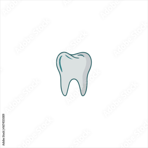 Simple, stylized illustration of a healthy human tooth.