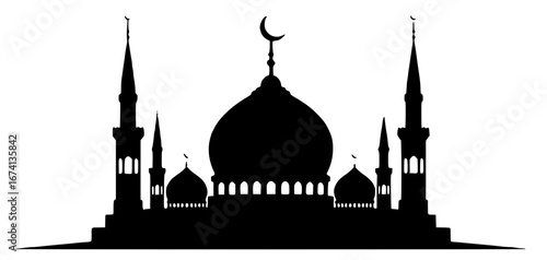 mosque icon black and white concept