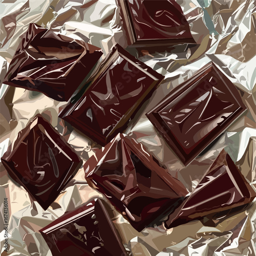 sweet, illustration, dessert, food, cartoon, graphic, vector, dark, snack, candy, tasty, delicious, brown, milk, bar, product, diet, chocolate, piece, cocoa, block, cacao, open, eat, design, flat, 
