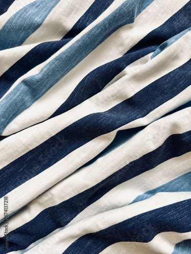 blue striped fabric texture background 