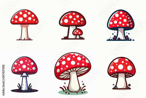 Amanita Muscaria mushroom illustration