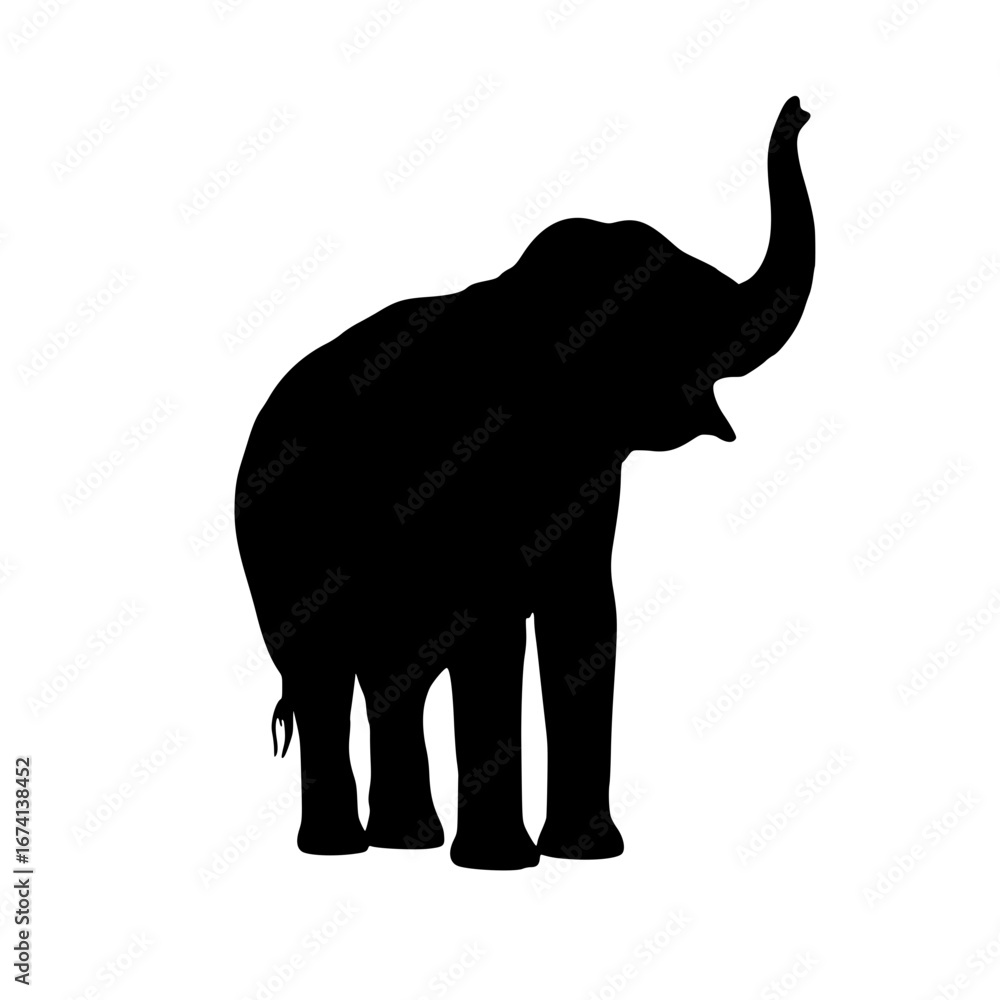 Obraz premium elephant silhouette vector