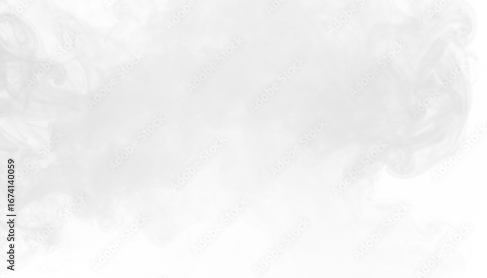 Obraz premium PNG of white smoke hovering near bottom with layered curves, isolated airy vapor on transparent background, perfect for abstract art, decorative overlays, dreamy visuals, and digital graphics.