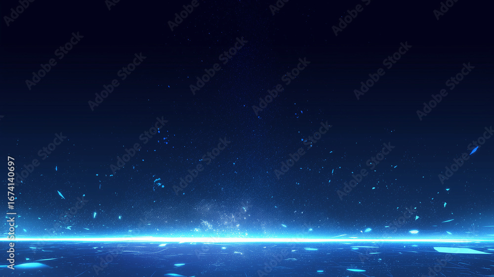 Obraz premium 舞い散る雪の結晶と輝く光のイラスト背景
