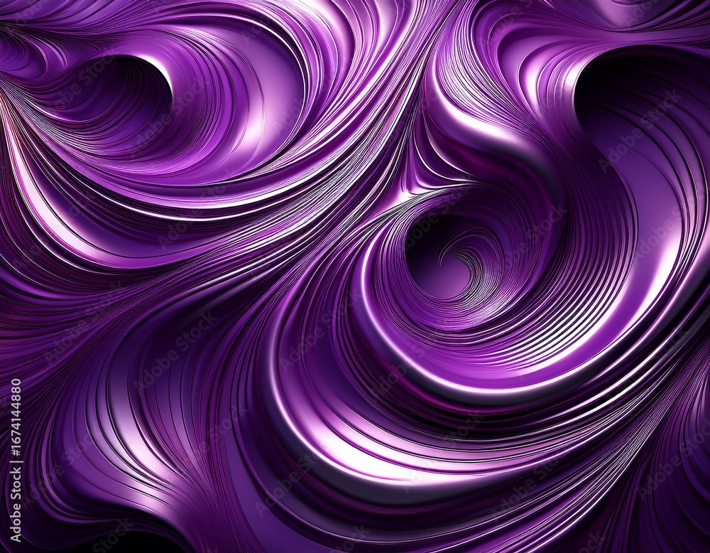 Obraz premium rich purple metallic swirl abstract pattern design