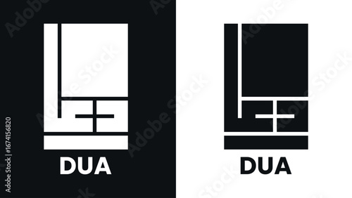 Duaa name arabic kuffic callligraphy logo design.