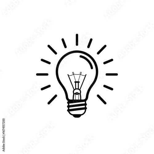 Creative Concept Illustrated Light Bulb Symbolizing Innovation and Ideas