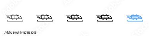 Hyperloop Transport Icon Different Style Outline Collection Set 