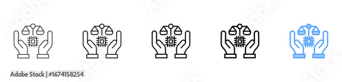 Ai Ethics Icon Different Style Outline Collection Set 