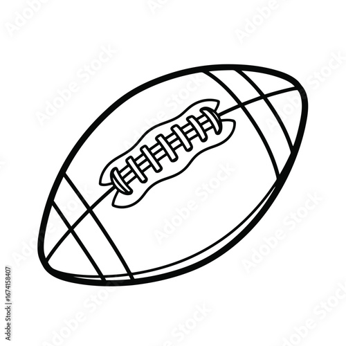 American Football Line Drawing, Game, Sport, Illustration