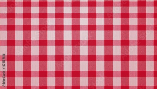 red gingham seamless pattern background