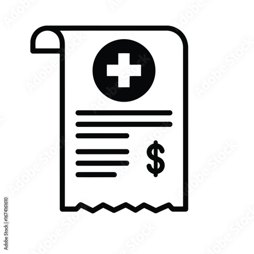 Medical Billing Concept Financial Invoice in Healthcare Services
