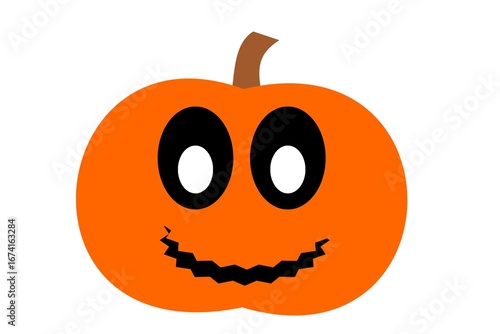 Happy Halloween day Jack o lantern element. Spooky Collection of orange pumpkin in different spooky faces.