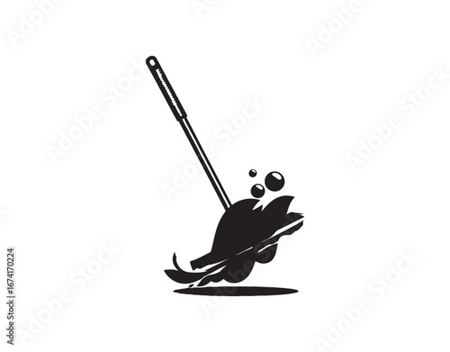 Contemporary design for a cleaning mop, featuring a high-quality vector illustration concept. Vector icon

