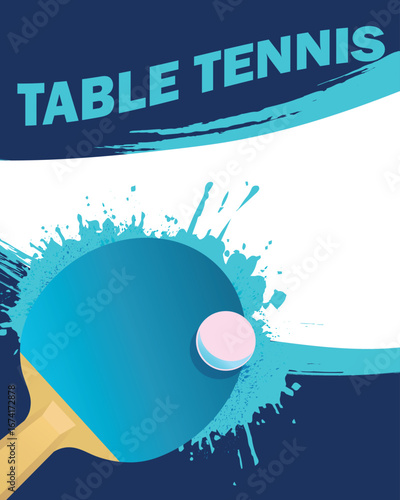 Table tennis, poster design, competition banner, table tennis training, training. Decor sport club, small tennis, racket sport, signboard sport accessories store, activity, lifestyle