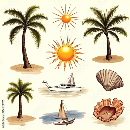 sandy island, island tree, tropical beach, sun, sunshine, sunny day, sunlight, summer sun, hot 
