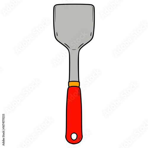 spatula illustration hand drawn isolated vector
