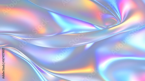 Abstract Holographic Iridescent Waves Background
