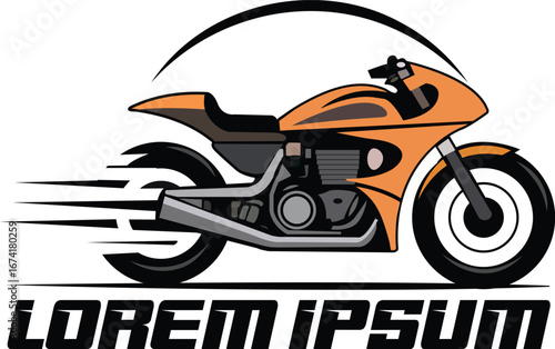 Speed Motorcycle Logo Vector Illustration