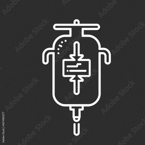 medical icon, outline, vector, illustration, flat design, fluid therapy, line art, medical equipment, 